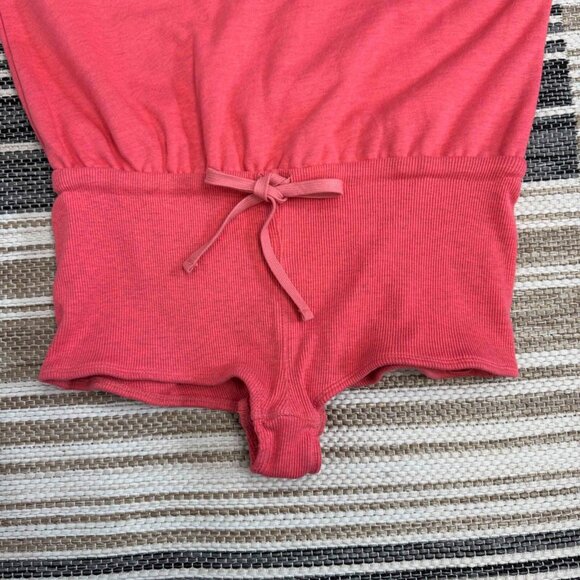 Free People FP Movement For The Win Playsuit Open Back Micro Shorts Orange Sz XL - Picture 5 of 13